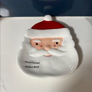 Festive Santa Claus Spoon Rest - Red and White